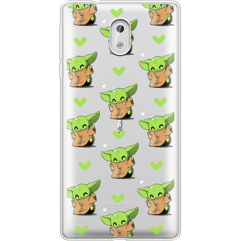 Прозрачный чехол Uprint Nokia 3 Pattern Baby Yoda