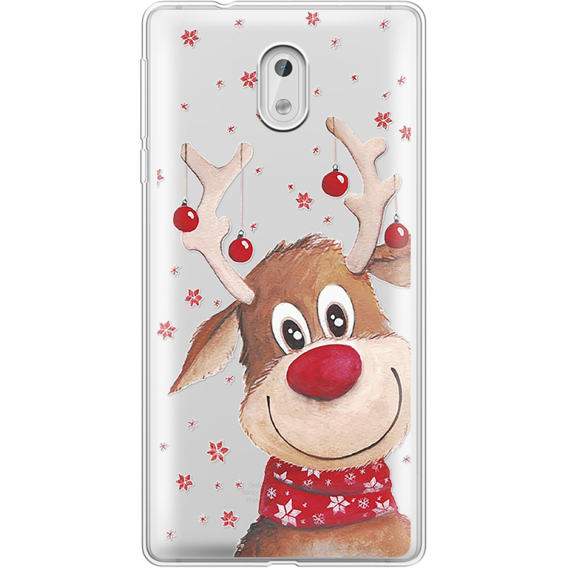 Прозрачный чехол Uprint Nokia 3 Winter Deer