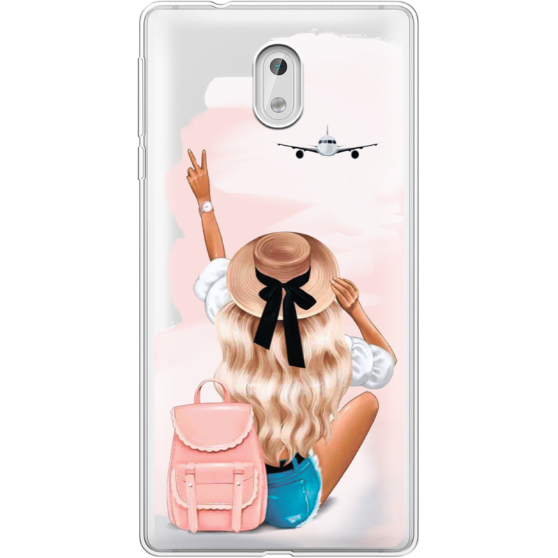 Прозрачный чехол Uprint Nokia 3 Travel Girl