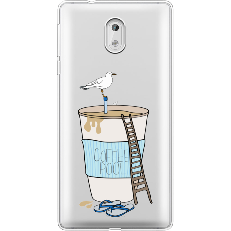 Прозрачный чехол Uprint Nokia 3 Segull in Cofee Pool