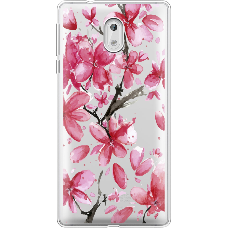 Прозрачный чехол Uprint Nokia 3 Pink Magnolia