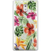 Прозрачный чехол Uprint Nokia 3 Tropical Flowers