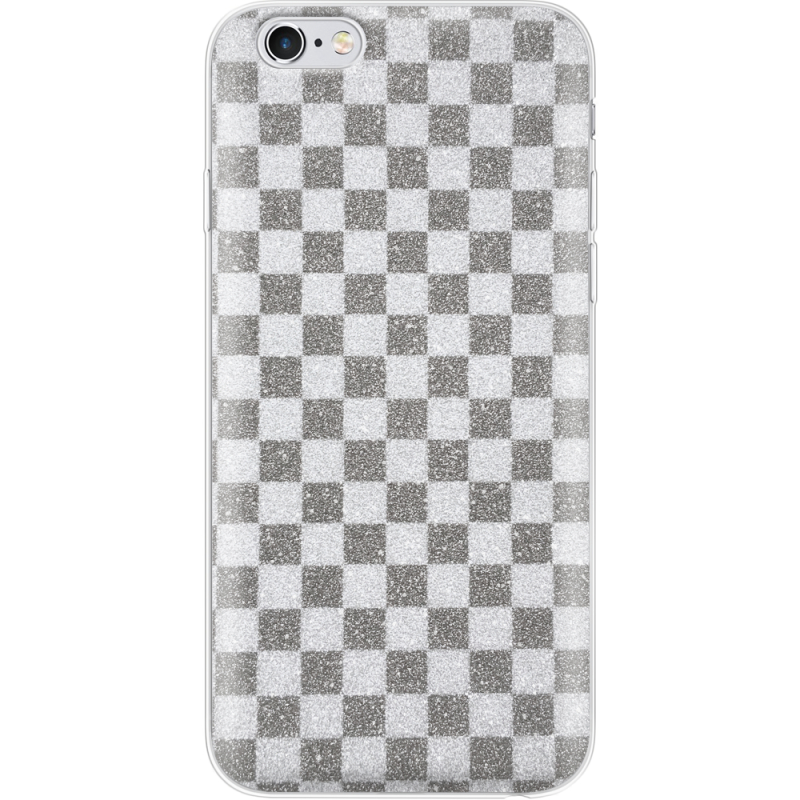 Чехол с блёстками Apple iPhone 6 / 6s Шахматы