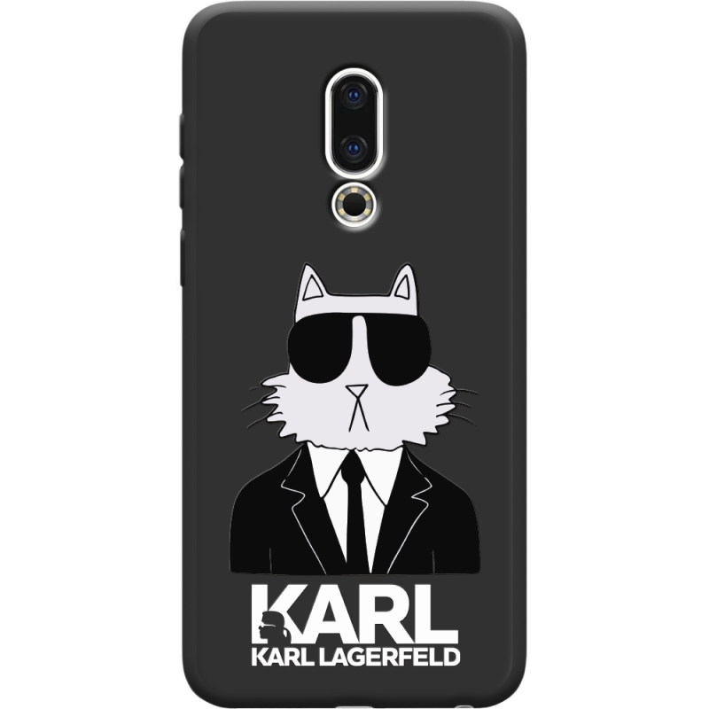 Черный чехол Uprint Meizu 16th Cat in Black
