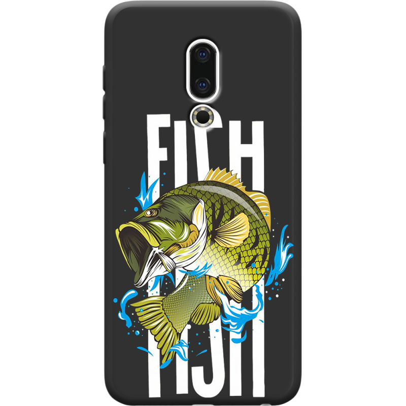 Черный чехол Uprint Meizu 16th Fish