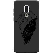 Черный чехол Uprint Meizu 16th Wolf and Raven