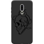 Черный чехол Uprint Meizu 16th Skull and Roses