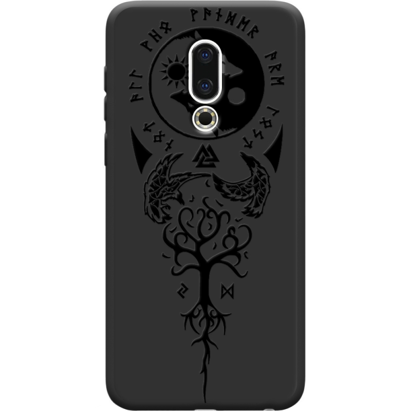 Черный чехол Uprint Meizu 16th Hugin and Munin