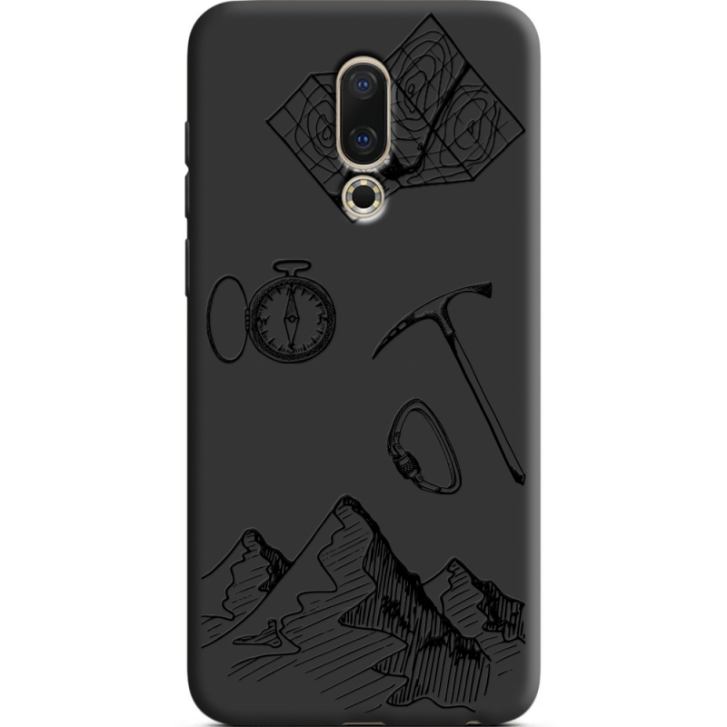 Черный чехол Uprint Meizu 16 Mountains