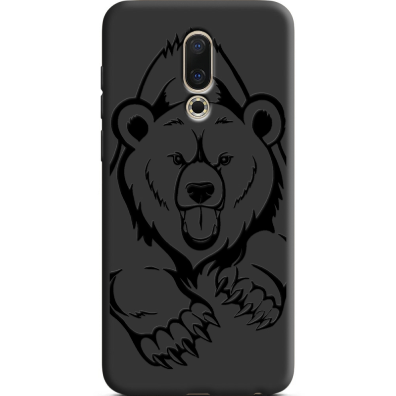 Черный чехол Uprint Meizu 16 Grizzly Bear