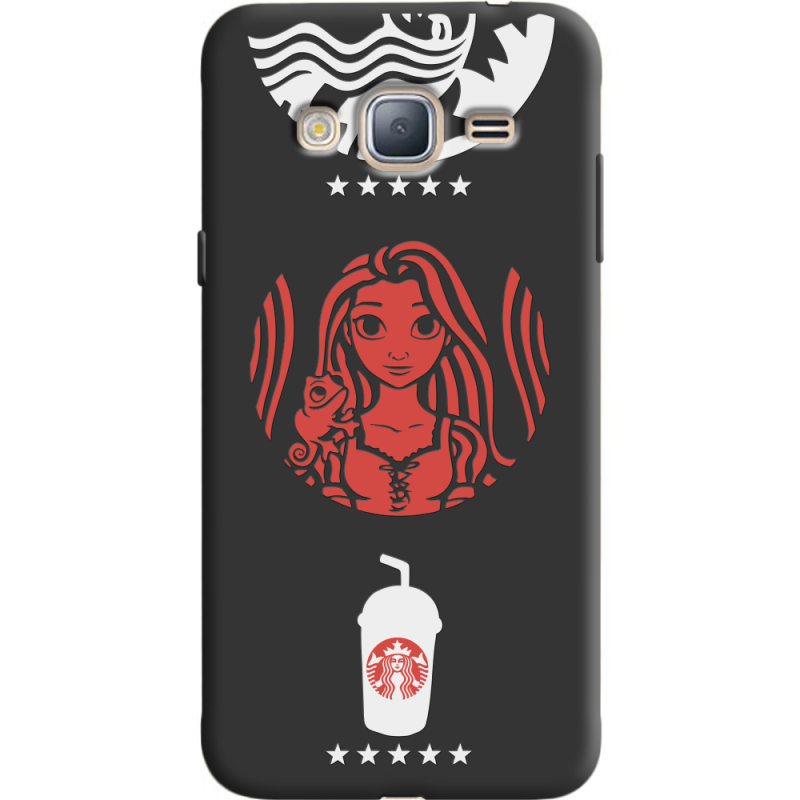 Черный чехол Uprint Samsung J320 Galaxy J3 RedWhite Coffee