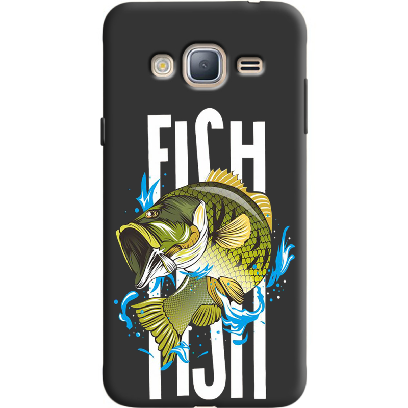 Черный чехол Uprint Samsung J320 Galaxy J3 Fish