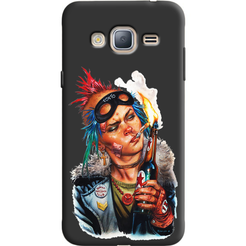 Черный чехол Uprint Samsung J320 Galaxy J3 Tanker Girl