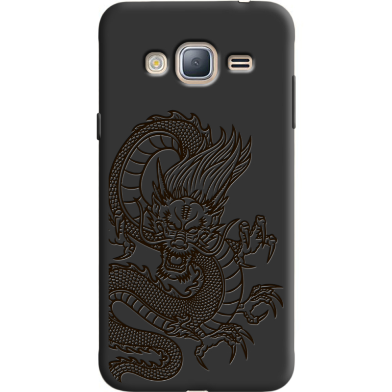 Черный чехол Uprint Samsung J320 Galaxy J3 Chinese Dragon