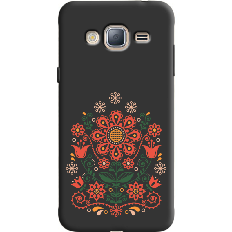 Черный чехол Uprint Samsung J320 Galaxy J3 Ukrainian Ornament