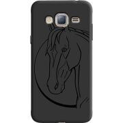 Черный чехол Uprint Samsung J320 Galaxy J3 Horse