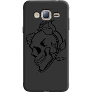 Черный чехол Uprint Samsung J320 Galaxy J3 Skull and Roses