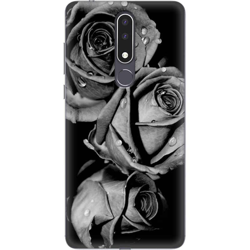 Чехол Uprint Nokia 3.1 Plus Black and White Roses