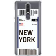 Прозрачный чехол Uprint Nokia 3.1 Plus Ticket New York