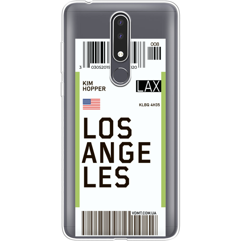 Прозрачный чехол Uprint Nokia 3.1 Plus Ticket Los Angeles