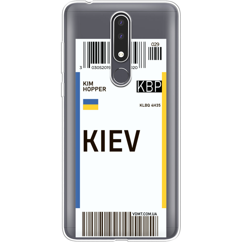 Прозрачный чехол Uprint Nokia 3.1 Plus Ticket Kiev