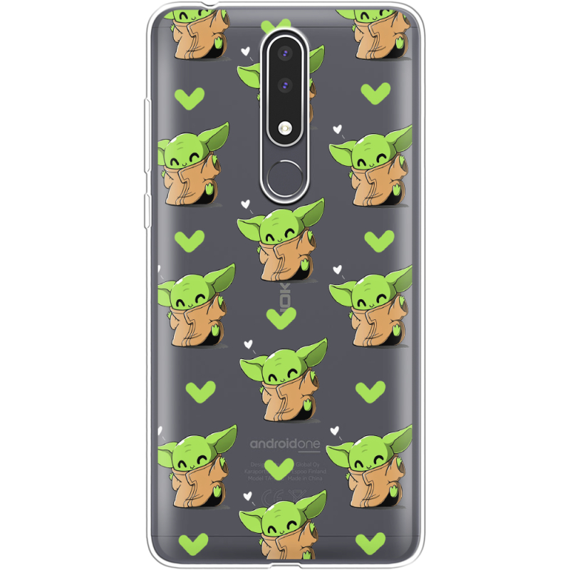 Прозрачный чехол Uprint Nokia 3.1 Plus Pattern Baby Yoda