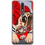 Прозрачный чехол Uprint Nokia 3.1 Plus Winter Puggy