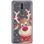 Прозрачный чехол Uprint Nokia 3.1 Plus Winter Deer