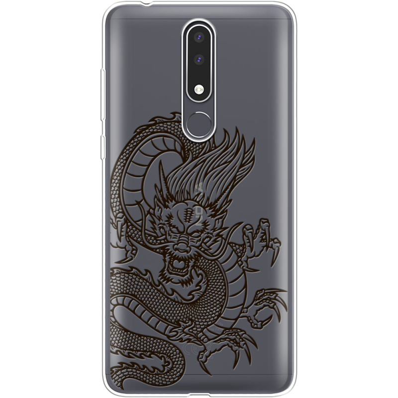 Прозрачный чехол Uprint Nokia 3.1 Plus Chinese Dragon