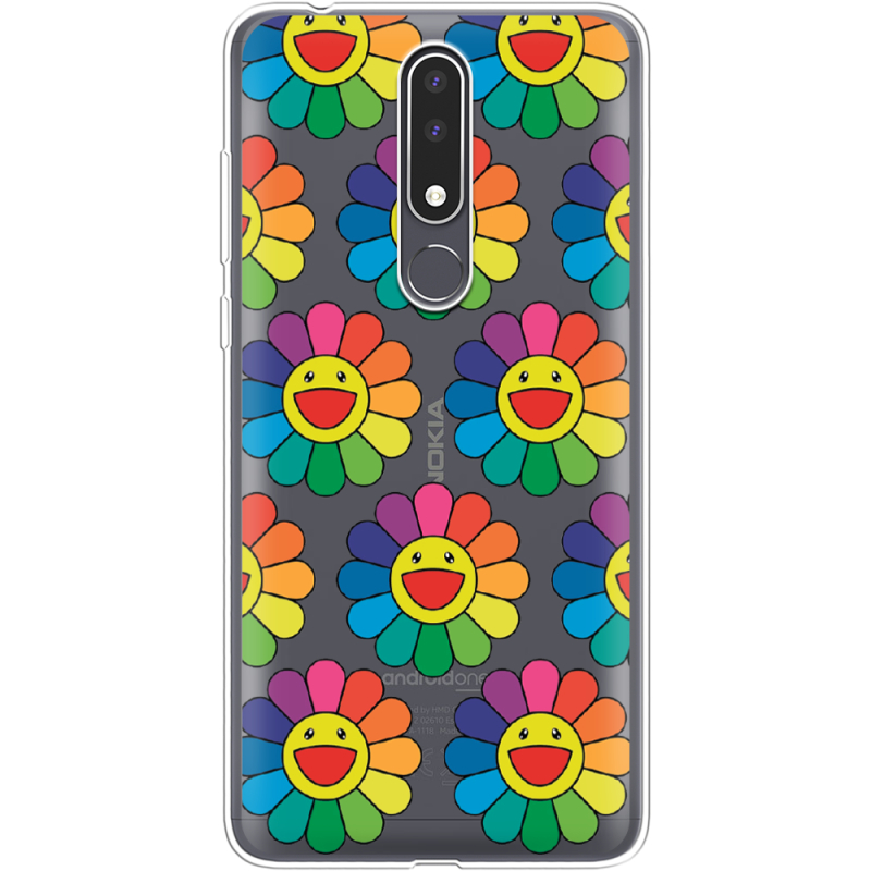 Прозрачный чехол Uprint Nokia 3.1 Plus Hippie Flowers