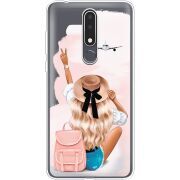 Прозрачный чехол Uprint Nokia 3.1 Plus Travel Girl