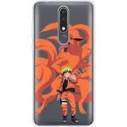 Прозрачный чехол Uprint Nokia 3.1 Plus Naruto and Kurama