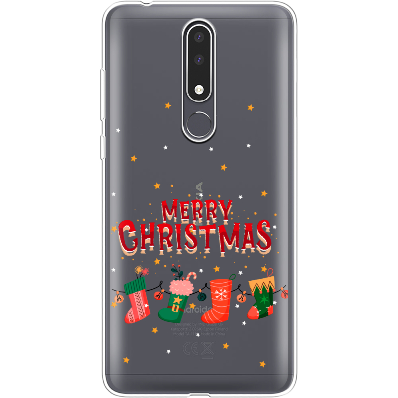 Прозрачный чехол Uprint Nokia 3.1 Plus Merry Christmas