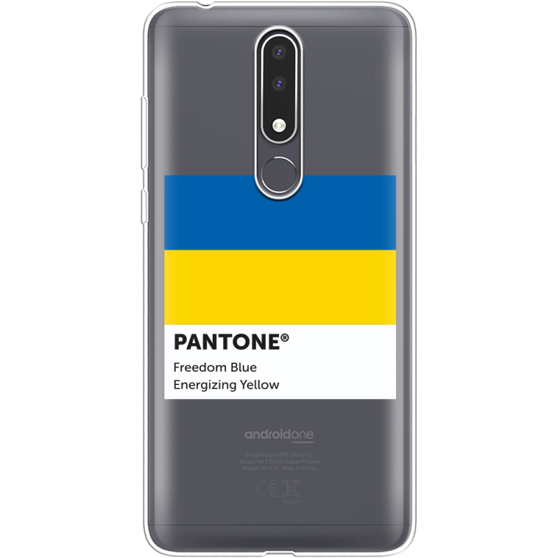 Прозрачный чехол Uprint Nokia 3.1 Plus Pantone вільний синій