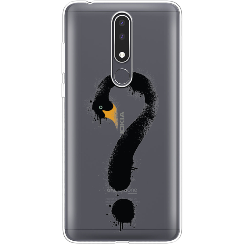 Прозрачный чехол Uprint Nokia 3.1 Plus Swan question