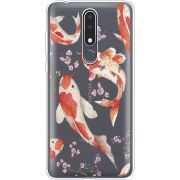 Прозрачный чехол Uprint Nokia 3.1 Plus Japanese Koi Fish