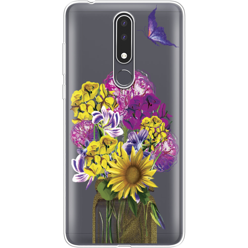 Прозрачный чехол Uprint Nokia 3.1 Plus My Bouquet