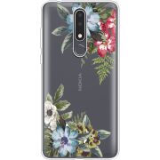 Прозрачный чехол Uprint Nokia 3.1 Plus Floral
