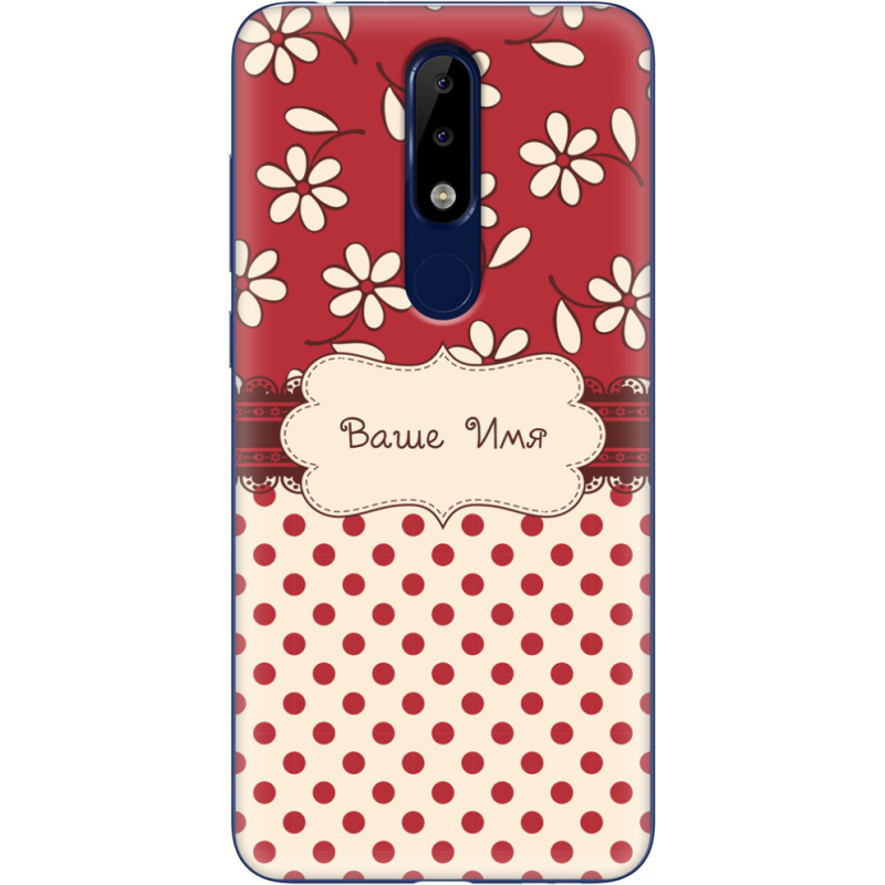 Чехол Uprint Nokia 5.1 Plus Именной Polka Dots