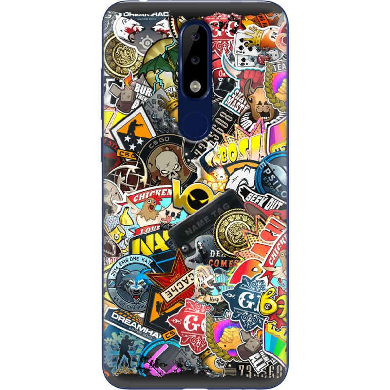 Чехол Uprint Nokia 5.1 Plus CS:Go Stickerbombing