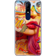 Чехол Uprint Nokia 5.1 Plus Yellow Girl Pop Art