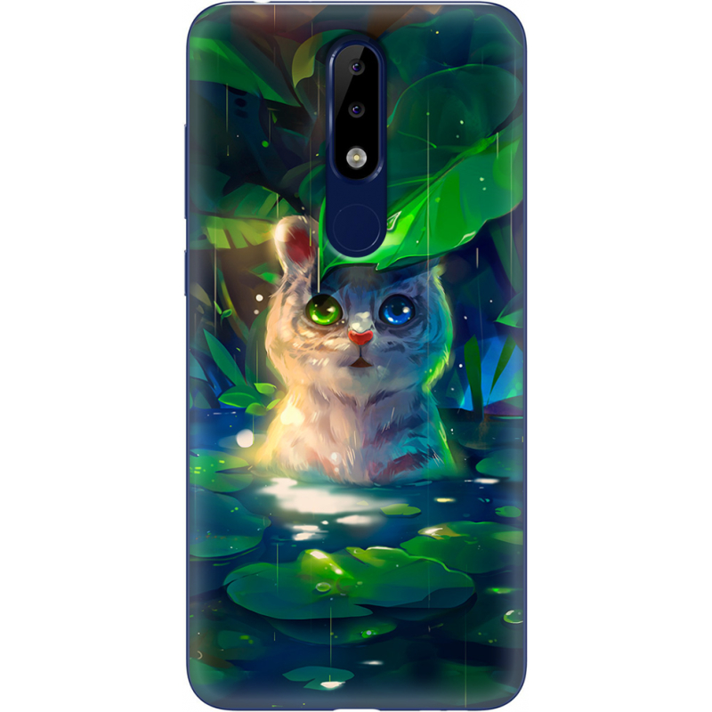 Чехол Uprint Nokia 5.1 Plus White Tiger Cub