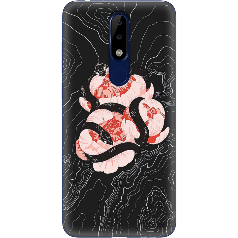 Чехол Uprint Nokia 5.1 Plus Snake Rose