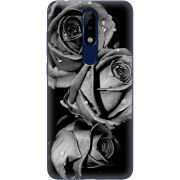 Чехол Uprint Nokia 5.1 Plus Black and White Roses