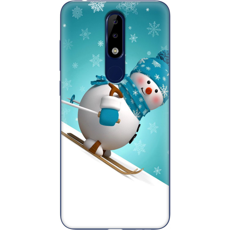 Чехол Uprint Nokia 5.1 Plus Skier Snowman