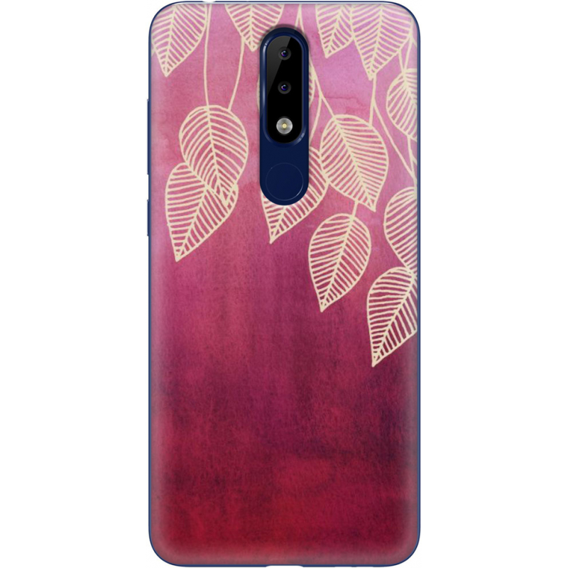 Чехол Uprint Nokia 5.1 Plus Gold Leaves