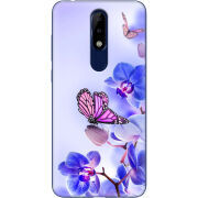 Чехол Uprint Nokia 5.1 Plus Orchids and Butterflies