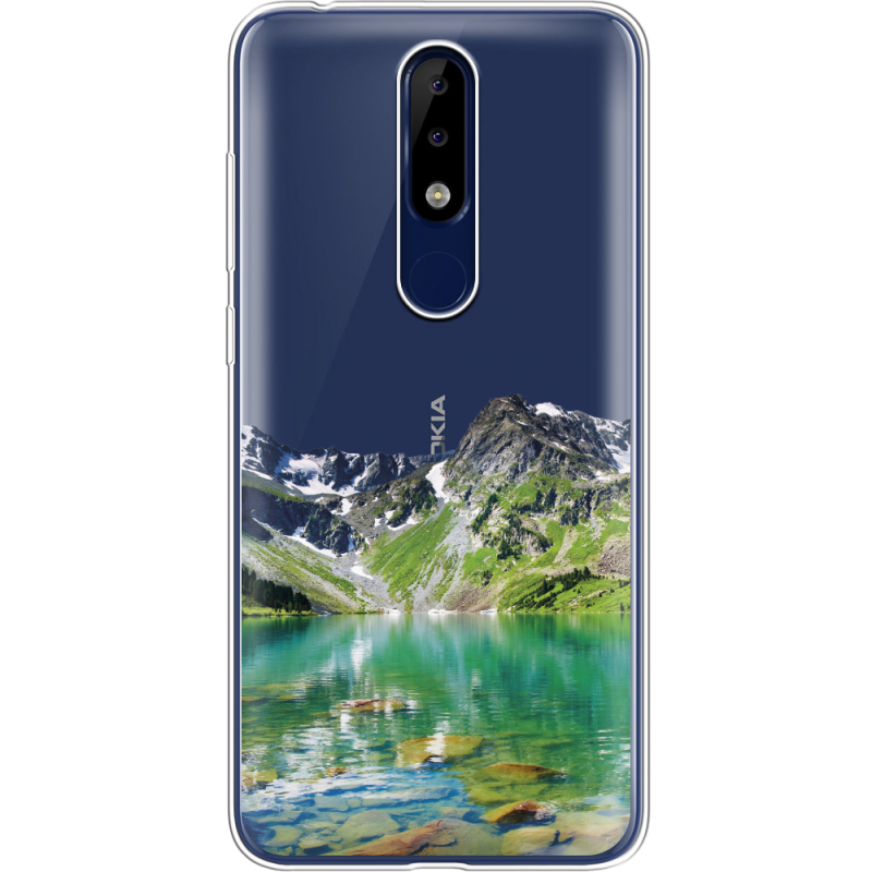 Прозрачный чехол Uprint Nokia 5.1 Plus Green Mountain