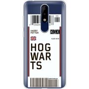 Прозрачный чехол Uprint Nokia 5.1 Plus Ticket Hogwarts