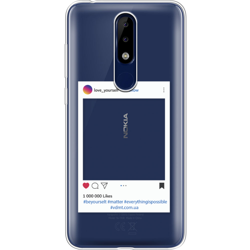 Прозрачный чехол Uprint Nokia 5.1 Plus Insta